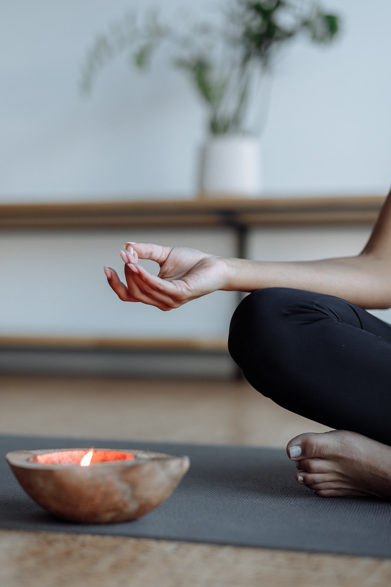 Close-Up Shot of a Person in a Mudra Pose